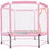 55" Toddlers Trampoline with Safety Enclosure Net and Balls, Indoor Outdoor Mini Trampoline for Kids MX314556AAH