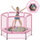 55" Toddlers Trampoline with Safety Enclosure Net and Balls, Indoor Outdoor Mini Trampoline for Kids MX314556AAH