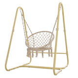 Swing Chair Handmade Macrame Swing Hammock Chair with Stand MX318449AAA