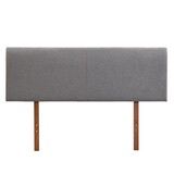 Grey Curved Adjustable Headboard King