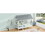 Wood Twin Size House Bed with Roof, Guardrail and Shelves, White N709P171192K