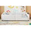 Twin Size Upholstered Platform Bed with Guardrail and Charging Station, White N709P186347K