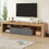 Modern Design TV Stands for TVs up to 80", LED Light Entertainment Center, Media Console with 6 Storage Cabinets, TV cabinet for Living room, Bedroom, Home Theatre N710P179622E