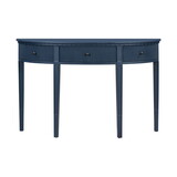 U-Style Distinctive Features of Pine Veneer Console Table with Vertical Stripe Drawer Fronts and Four Legs N711P173099B