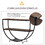 TREXM Rustic Industrial Design Demilune Shape Textured Metal Distressed Wood Console Table (Dark Brown) N715P171584P