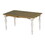 TOPMAX Vintage Traditional 82.7inch Extendable Dining Table with 23.6inch Removable Leaf, Brown+Cream N717P170406D