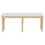 TOPMAX Vintage Traditional 50.4inch Upholstered Dining Bench with 6 Solid Wood Legs, Natural N717P170409A