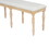 TOPMAX Vintage Traditional 50.4inch Upholstered Dining Bench with 6 Solid Wood Legs, Natural N717P170409A