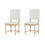 TOPMAX Vintage Traditional 2-Piece Upholstered Dining Chairs with Padded Backs, Natural N717P170411A