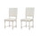 TOPMAX Vintage Traditional 2-Piece Upholstered Dining Chairs with Padded Backs, Cream N717P170411D