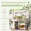 TOPMAX Fir Wood Potting Bench with Hutch, Garden Workstation for Planting, 4 Shelves & Adjustable Storage, Pegboard with Hooks, 50.2"Countertop, Drawer & Cabinet, White N717P233277K