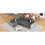 109" U-shaped Sectional Sofa Pull-out Sofa Bed with Two USB Ports, a Storage Chaise Lounge and Four Back Pillows for Living Room, Grey N719S001550E