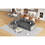 109" U-shaped Sectional Sofa Pull-out Sofa Bed with Two USB Ports, a Storage Chaise Lounge and Four Back Pillows for Living Room, Grey N719S001550E