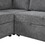 109" U-shaped Sectional Sofa Pull-out Sofa Bed with Two USB Ports, a Storage Chaise Lounge and Four Back Pillows for Living Room, Grey N719S001550E