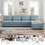 120*61" Oversized Deep Seat Sectional Sofa with Reversible Chaise,Loop Yarn Fabric 5-seat Armless Indoor Furniture,Convertible L-shaped Couch for Living Room,Apartment,3 Colors N723S1018B