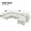 130*65" Modern Modular Cloud Sofa Bed, 6 Seat Chenille Sectional Couch Set with Ottoman,Free Combination,Convertible U Shaped Sleeper Sofa for Living Room, Apartment, 3 Colors N723S9583A