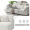 130*65" Modern Modular Cloud Sofa Bed, 6 Seat Chenille Sectional Couch Set with Ottoman,Free Combination,Convertible U Shaped Sleeper Sofa for Living Room, Apartment, 3 Colors N723S9583A