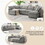 130*65" Modern Modular Cloud Sofa Bed, 6 Seat Chenille Sectional Couch Set with Ottoman,Free Combination,Convertible U Shaped Sleeper Sofa for Living Room, Apartment, 3 Colors N723S9583G