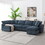 130*65" Modern Modular Cloud Sofa Bed, 6 Seat Chenille Sectional Couch Set with Ottoman,Free Combination,Convertible U Shaped Sleeper Sofa for Living Room, Apartment, 3 Colors N723S9583K