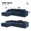 111.5*72"Minimalist Style Modular Sectional Sofa,Wrinkle-resistant Chenille Couch Set,L-Shaped Sleeper Sofa Bed for Living Room,2 PIC Free Combination,No assembly Require,3 Colors N723S9587B