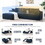 111.5*72"Minimalist Style Modular Sectional Sofa,Wrinkle-resistant Chenille Couch Set,L-Shaped Sleeper Sofa Bed for Living Room,2 PIC Free Combination,No assembly Require,3 Colors N723S9587B