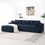 111.5*72"Minimalist Style Modular Sectional Sofa,Wrinkle-resistant Chenille Couch Set,L-Shaped Sleeper Sofa Bed for Living Room,2 PIC Free Combination,No assembly Require,3 Colors N723S9587B