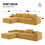 111.5*72"Minimalist Style Modular Sectional Sofa,Wrinkle-resistant Chenille Couch Set,L-Shaped Sleeper Sofa Bed for Living Room,2 PIC Free Combination,No assembly Require,3 Colors N723S9587F