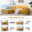 111.5*72"Minimalist Style Modular Sectional Sofa,Wrinkle-resistant Chenille Couch Set,L-Shaped Sleeper Sofa Bed for Living Room,2 PIC Free Combination,No assembly Require,3 Colors N723S9587F