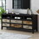 N724P176487M Black+Solid Wood+MDF+60-69 inches