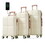 Luggage Set of 3, 20-inch with USB Port, Airline Certified Carry-on Luggage with Cup Holder, ABS Hard Shell Luggage with Spinner Wheels, white N726P170956R