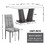Linen Tufted Dining Room Chairs Set of 6, Accent Diner Chairs Upholstered Fabric Side Stylish Kitchen Chairs with Metal Legs and Padded Seat - Gray N752P179818G