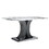 Rectangular 63" Marble Dining Table, Luxurious Dining Room Table with Faux Marble Top and X-Shape MDF Base, Modern Kitchen Dining Table for Kitchen Living Dining Room N752S0000147K