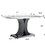 Rectangular 63" Marble Dining Table, Luxurious Dining Room Table with Faux Marble Top and X-Shape MDF Base, Modern Kitchen Dining Table for Kitchen Living Dining Room N752S0000147K