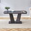 Modern Dining Table, Dining Room Table with 63" Rectangle Top and V-Shape MDF Base, Kitchen Dining Table for Kitchen Living Dining Room N752S0000152G