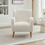 Mirod Modern Wing back Lounge Chair - Stylish Design, Soft Fabric, Solid Wood Legs, Easy assembly, Durable Frame N760P202722A