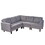 Mirod 5 - Piece Upholstered Sectional Sofa N760S0000006E