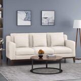 Mirod Comfy 3-seat Sofa with Wooden Legs, Modern for Living Room and Study