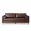 Mirod Comfy 3-seat Sofa with Wooden Legs, PU, for Living Room and Study