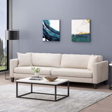 Mirod Comfy 3-Seat Sofa with Wooden Legs, Modern Style for Living Room and Study