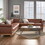 Mirod Comfy Large Sectional Sofa with Wooden Legs, Retro Style for Living Room N760S0000019L