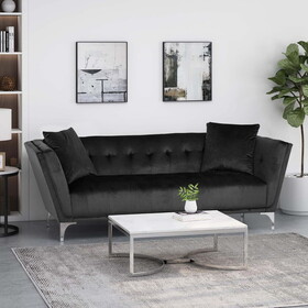 Mirod Comfy 3-seat Sofa with Metal Legs, Modern for Living Room and Study