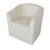 Teddy Velvet Swivel Chair, White, No Installation Required N765P165527