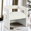 Modern Velvet Accent Chair with Ribbed Detail, Luxury Curved Fully Upholstered Accent Chair, Ivory White (No assembly Needed) N765P186032W