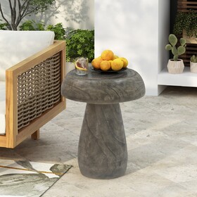 MGO Mushroom Side Table,Wood-like texture, Natural Color N770P200249N