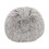 Hawley Silver Gray Faux Fur 3-Foot Bean Bag, Silver Gray N778P185630S