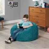 Kenli Modern Corduroy Polyester 3 Foot Bean Bag Chair, Dark Teal N778P185638D