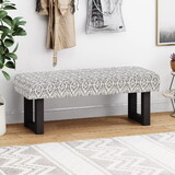 Ashford Boho Fabric Bench Great Deal Furniture Boho Fabric Bench, Black Print N778P187098B