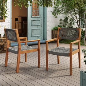 BRAIDED DINING CHAIR Dark Grey N779P202840D