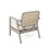 Outdoor Acacia Wood Patio Club Chair, Patio Furniture,Waterproof Thick Cushion Deep Seating for Porch, Garden, Backyard, Balcony, Weight Capacity 400lbs, Light Gray finish, Cream cushion N780P171149G