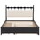Queen Size Wooden Storage Platform Bed, with 2 Big Drawers, T Size Trundle,Espresso
